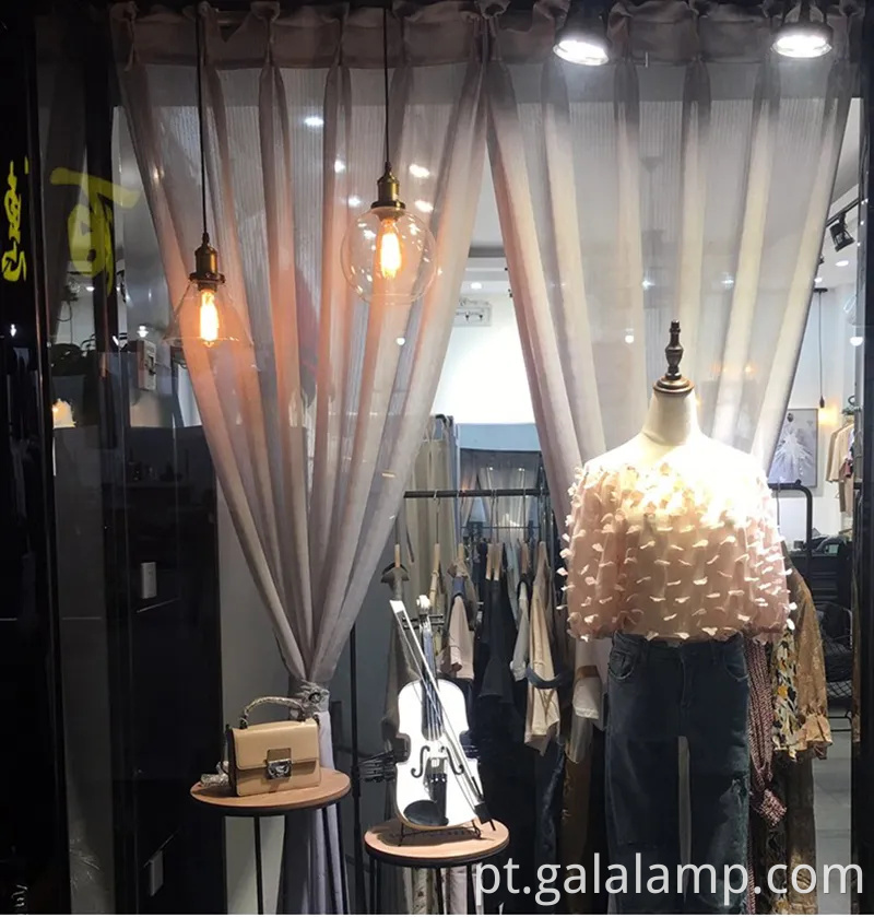 Luz pendente de bolha de vidro E27 elegante para casas modernas